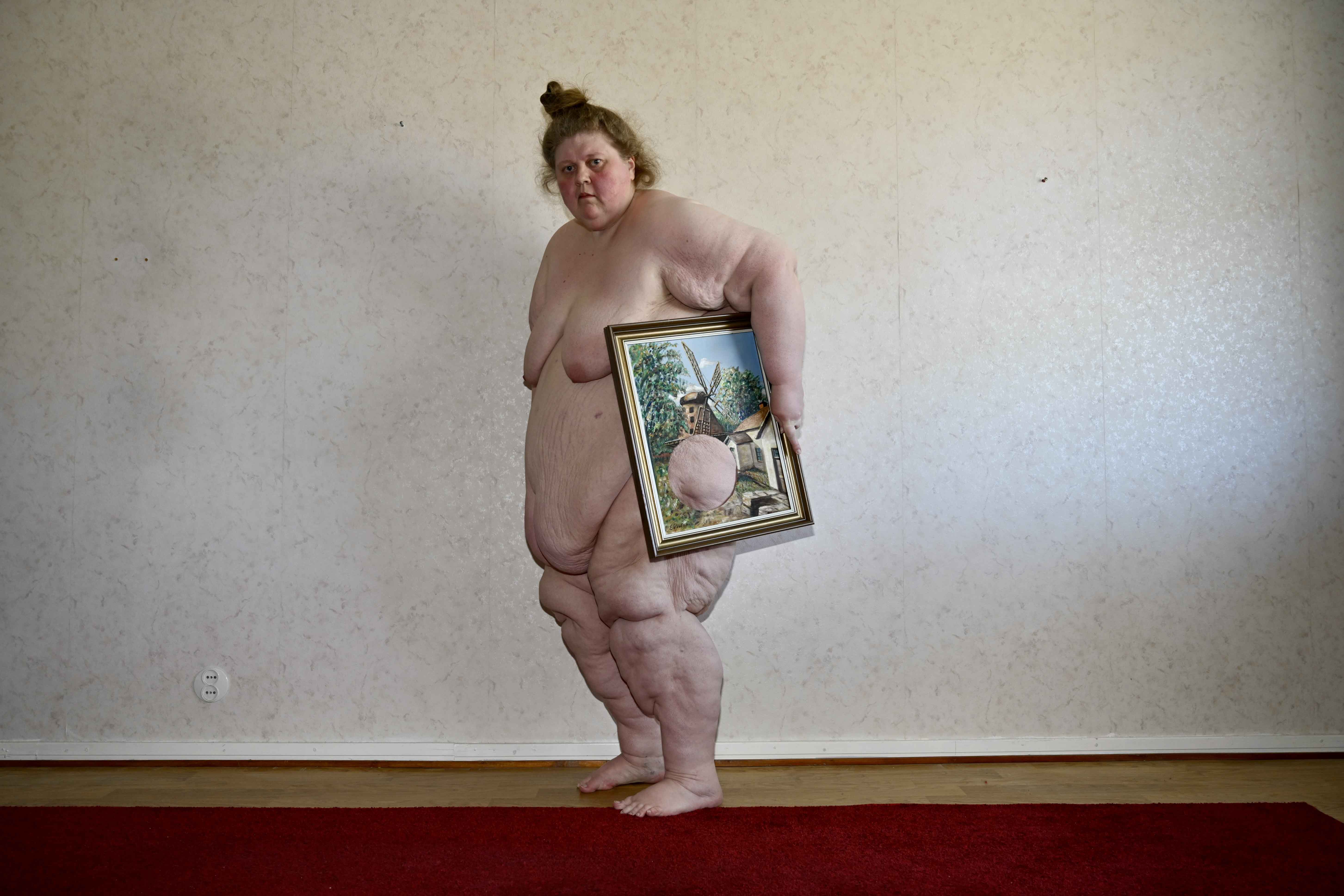 Iiu Susiraja, <i>Flesh Painting, Windmill<i>, 2025. Fine art archival pigment print, 32 x 48 in (81.3 x 121.9 cm)